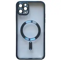 Чехол накладка Shining Camera MagSafe iPhone 11 Pro Max Blue Titanium