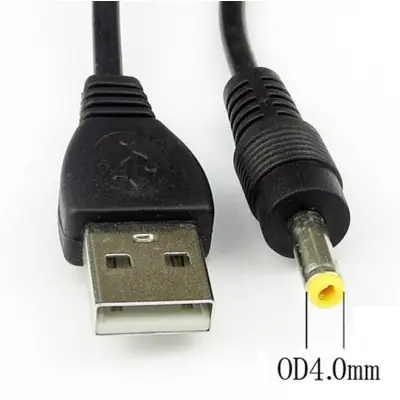 Кабель для роутеру USB DC 4.0*1.7 12V 0.8 м Black, Чорний