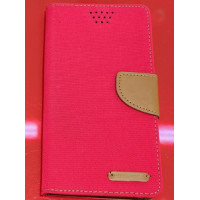 Чохол-книжка Універсальна Canvas 5.5" Червона (Силіконова основа) (Уцінка)