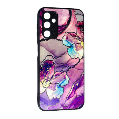 Чехол накладка Marble UV Samsung A145 (A14)  Фиолетовая