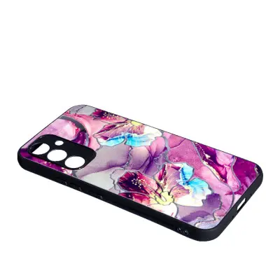 Чехол накладка Marble UV Samsung A34 (A346) Фиолетовая