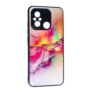 Чехол накладка Marble UV Xiaomi Redmi  12C Красная