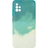 Чехол накладка Watercolor Samsung A515 (A51) Зеленая