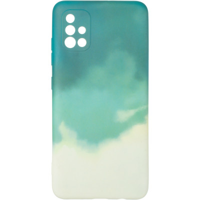 Чехол накладка Watercolor Samsung A515 (A51) Зеленая