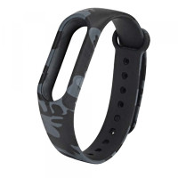 Ремешок Силикон Mi Band 3/4 Камуфляж Серый