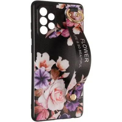 Чехол накладка Flower Rope Samsung A725 (A72) Черная