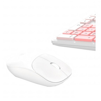 Клавіатура + миша бездротова  XO KB-05 Pink, Рожева