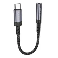 Перехідник аудіокабель Borofone BV24 Type-C converter 3.5 Сірий
