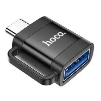 Перехідник адаптер OTG Hoco UA31С USB-C Male to USB-A Female Сірий