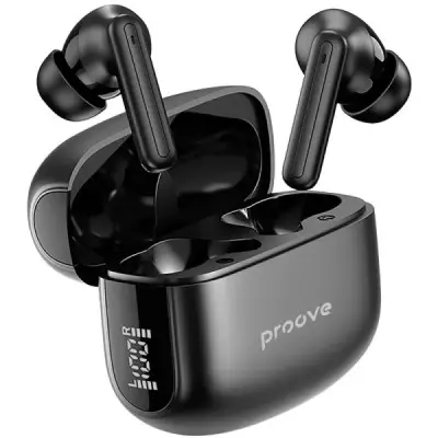 Безпровідні вакуумні навушники Proove Tempo ANC Black, Чорні