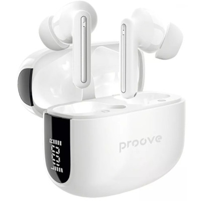 Беспроводные вакуумные наушники Proove Tempo ANC White, Белые