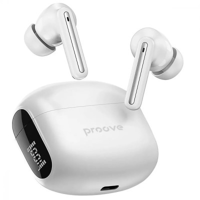 Беспроводные вакуумные наушники Proove Tempo ANC White, Белые Беспроводные вакуумные наушники Proove Tempo ANC White, Белые