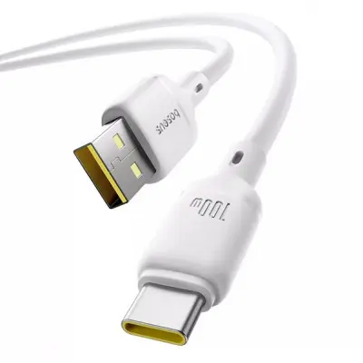Кабель дата Baseus Silky USB Type A - Type-C 100W 2м Белый Кабель дата Baseus Silky USB Type A - Type-C 100W 2м Белый