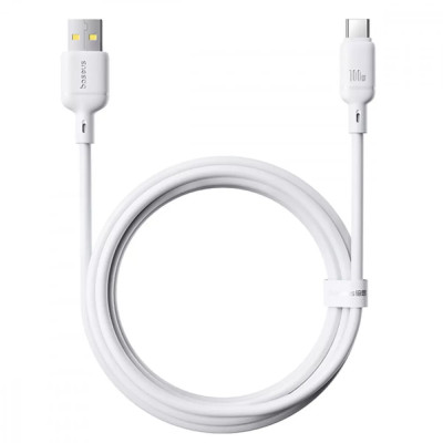 Кабель дата Baseus Silky USB Type A - Type-C 100W 2м Белый