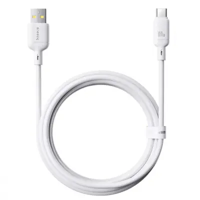 Кабель дата Baseus Silky USB Type A - Type-C 100W 2м Белый Кабель дата Baseus Silky USB Type A - Type-C 100W 2м Белый