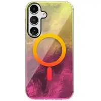 Чехол Накладка Shiny Mountain MagFit Samsung S25 FE (S931) Желтая/Розовая