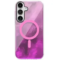 Чехол Накладка Shiny Mountain MagFit Samsung S25 FE (S931) Розовая