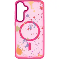 Чехол Накладка Flush MagSafe Samsung S24 (S921) /S25 (S931) Розовая (Barbie Pink)