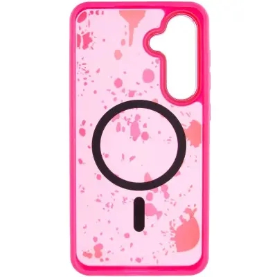 Чехол Накладка Flush MagSafe Samsung S24 (S921) /S25 (S931) Розовая (Barbie Pink)