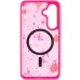 Чехол Накладка Flush MagSafe Samsung S24 (S921) /S25 (S931) Розовая (Barbie Pink)