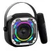 Портативное караоке колонка Bluetooth V11+2 микрофона Black, Черный