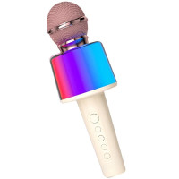 Караоке микрофон-колонка S8 Biege, Бежевая