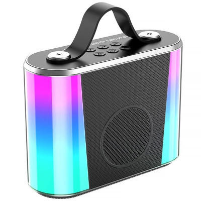 Караоке мікрофон-колонка V6 + два мікрофона Black, Чорна Караоке мікрофон-колонка V6 + два мікрофона Black, Чорна