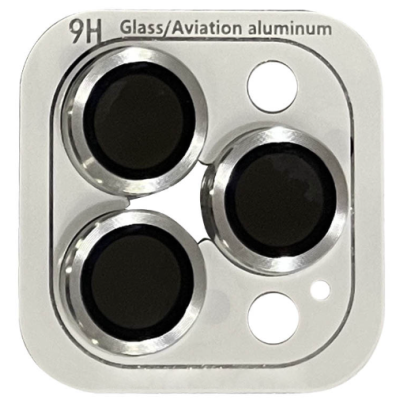 Защитное стекло на камеру Metal iPhone 14 Pro/14 Pro Max Серебряное