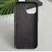Чехол Накладка Leather Case with MagSafe iPhone 15 Pro Max Черная (AAA Animation)