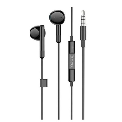 Провідні вакуумні навушники-гарнітура Hoco M93 Black, чорний