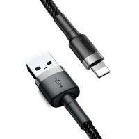 Кабель дата Baseus Cafule Lightning 3м Чорно-сірий Кабель дата Baseus Cafule Lightning 3м Чорно-сірий