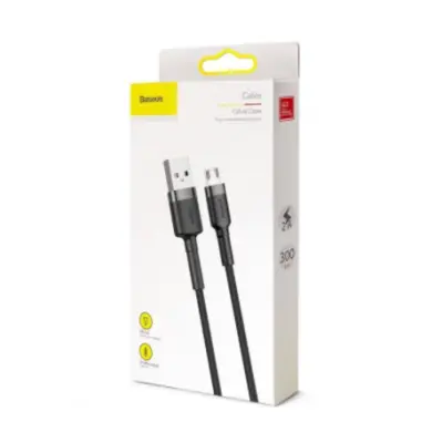 Кабель дата Baseus Cafule microUSB 3м Чёрно-серый