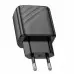 Мережевий зарядний пристрій Hoco CS23A USB-A/USB-C (30W) Black, Чорний