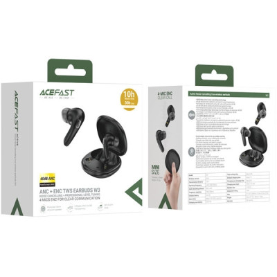 Безпровідні навушники Acefast W3 Black, чорний