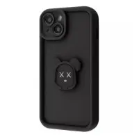 Чехол накладка Pretty  iPhone 13 Медведь/Черная