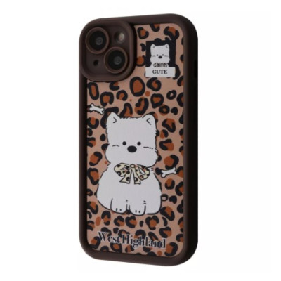 Чехол накладка Pretty iPhone 13 Коричневая/Cute