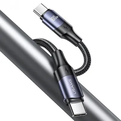 Кабель дата Usams U71 PD Type-C to Type-C (100W) 1.2м Чёрный