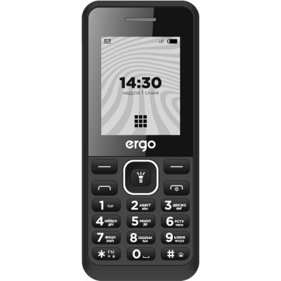 Мобильный телефон Ergo B242 Dual Sim Black, черный