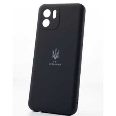 Чехол накладка SOFT Тризуб Xiaomi Redmi 12C Черная