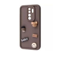 Чехол накладка Pretty Things Xiaomi Redmi 9 Коричневый/ Медвеженок Чехол накладка Pretty Things Xiaomi Redmi 9 Коричневый/ Медвеженок