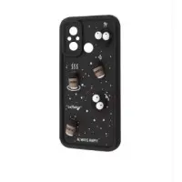 Чехол накладка Pretty Things Xiaomi Redmi 12C Чорна/ Кава