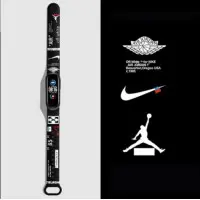 Ремінець Принт Mi Band 3/4 Off White/Чорний