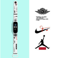 Ремешок Принт Mi Band 3/4 Off White/Белый