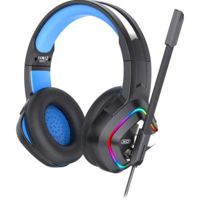 Накладні ігрові навушники-гарнітура з мікрофоном PC XO GE-08 Black, Чорні