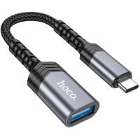 Переходник адаптер OTG Hoco UA24 USB-С Female to USB-A Female Серый Переходник адаптер OTG Hoco UA24 USB-С Female to USB-A Female Серый