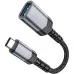 Переходник адаптер OTG Hoco UA24 USB-С Female to USB-A Female Серый