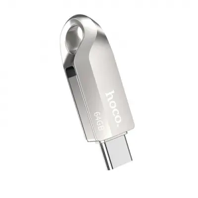 Флеш пам\'ять USB 64Gb Hoco UD8 USB 3.0+Type-C Срібний Флеш пам\'ять USB 64Gb Hoco UD8 USB 3.0+Type-C Срібний