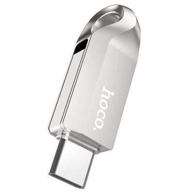 Флеш пам\'ять USB 64Gb Hoco UD8 USB 3.0+Type-C Срібний