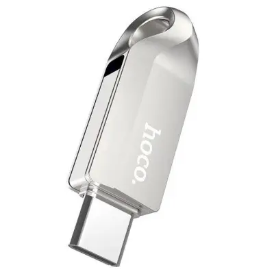 Флеш пам\'ять USB 64Gb Hoco UD8 USB 3.0+Type-C Срібний Флеш пам\'ять USB 64Gb Hoco UD8 USB 3.0+Type-C Срібний