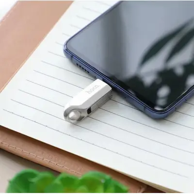 Флеш пам\'ять USB 64Gb Hoco UD8 USB 3.0+Type-C Срібний Флеш пам\'ять USB 64Gb Hoco UD8 USB 3.0+Type-C Срібний